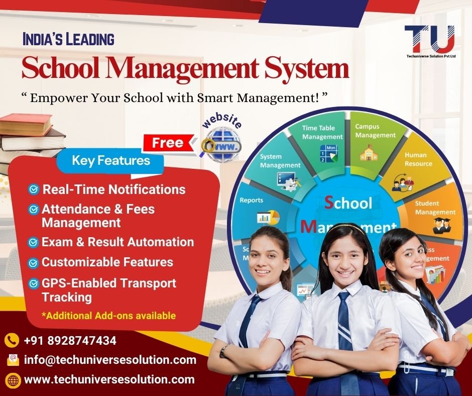 Top 15 Features of the Best School Management System by Techuniverse Solution